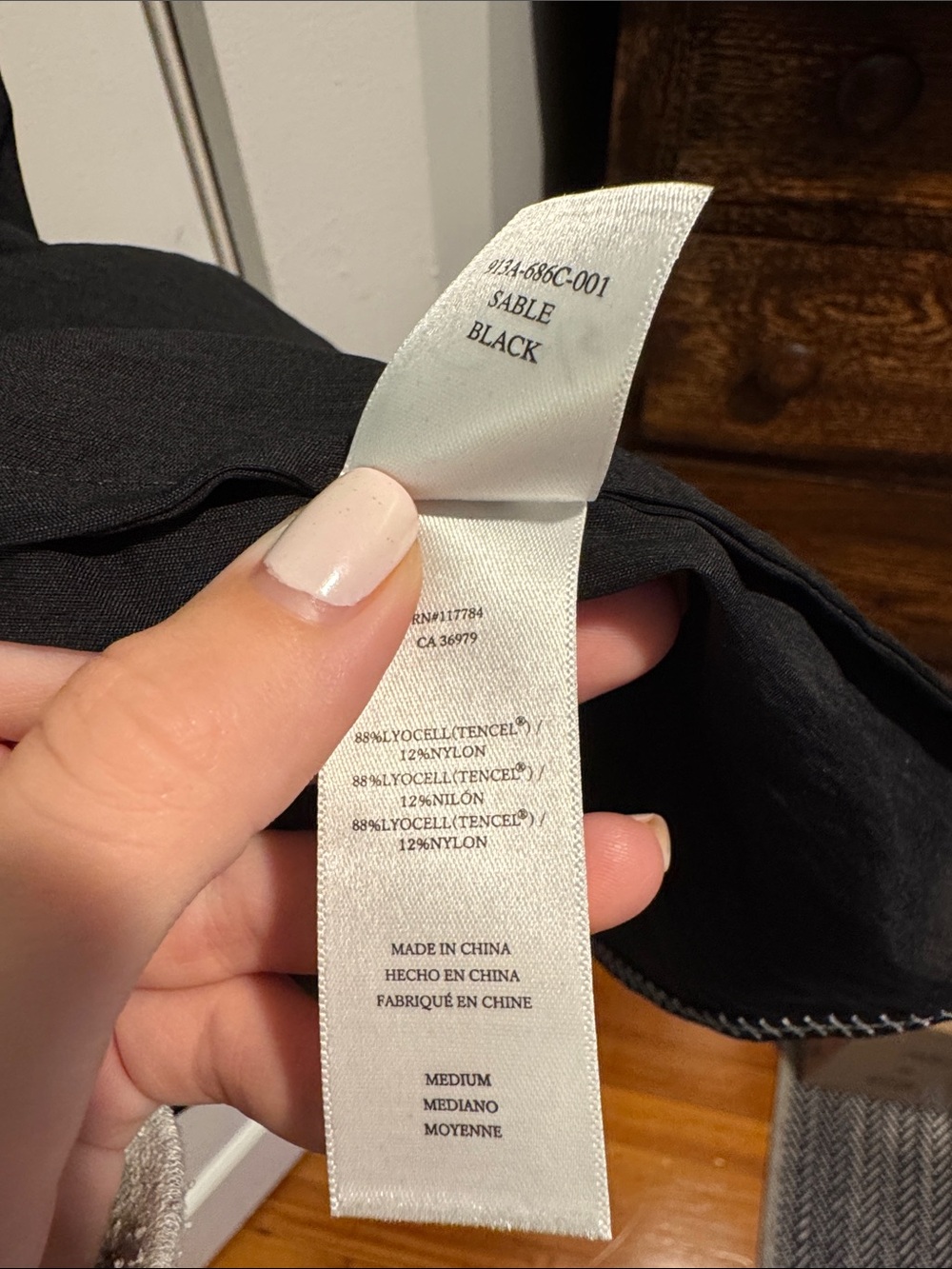 Rails Black Cotton Flutter Sleeve Top with White Stitching - Picture 4 of 5